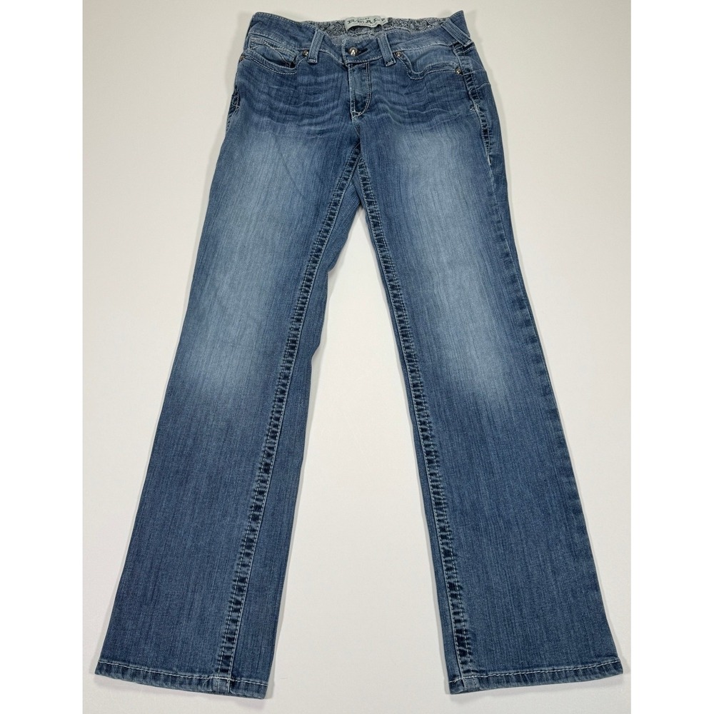 Ariat REAL Straight Jeans Womens 30R Rainstorm Western Denim Cowgirl